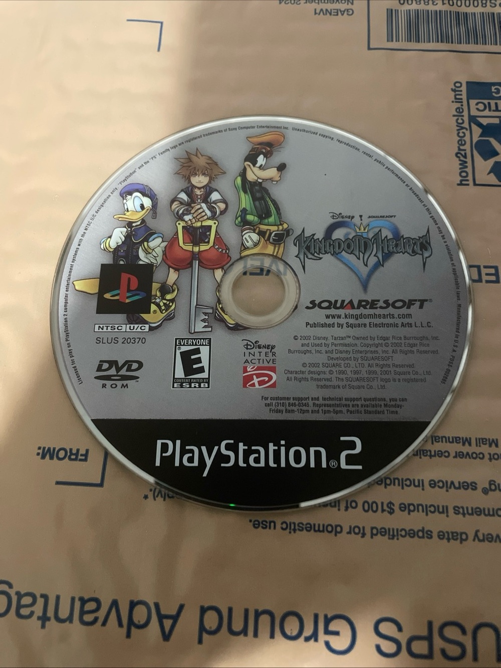 Kingdom Hearts II (PlayStation 2, 2006) Disc Only